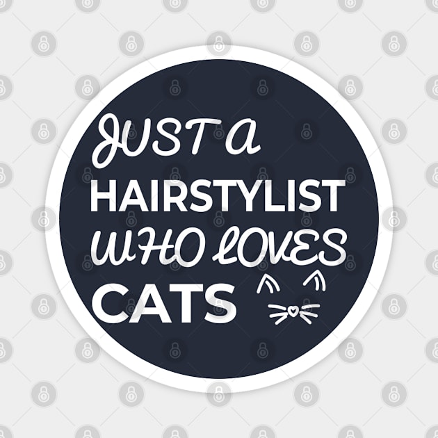 hairstylist cat lover Magnet by Elhisodesigns